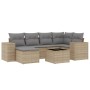 Set of 7-piece garden sofas and beige synthetic rattan cushions by , Garden sets - Ref: Foro24-3222868, Price: 474,99 €, Disc...