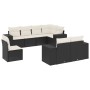 Set aus 8-teiligen Gartensofas und Kissen Kunstrattan schwarz von , Gartensets - Ref: Foro24-3222835, Preis: 613,83 €, Rabatt: %