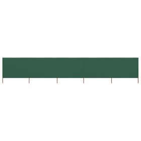 5-panel beach windbreak in green fabric 600x80 cm by vidaXL, Umbrellas - Ref: Foro24-47155, Price: 43,58 €, Discount: %