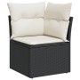 Set Gartensofas 10 Stück Kissen synthetisches Rattan schwarz von , Modulare Sofas für den Außenbereich - Ref: Foro24-3221855,...