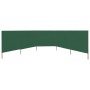 5-panel beach windbreaker green fabric 600x160cm by vidaXL, Umbrellas - Ref: Foro24-47167, Price: 80,15 €, Discount: %