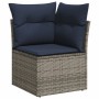 Set Gartensofas 10 Stück Kissen synthetisches Rattan schwarz von , Modulare Sofas für den Außenbereich - Ref: Foro24-3224725,...