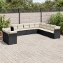 Garden sofa set 11 pieces and black synthetic rattan cushions by , Garden sets - Ref: Foro24-3217876, Price: 740,40 €, Discou...