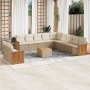 Garden sofa set 12 pieces and brown synthetic rattan cushions by , Garden sets - Ref: Foro24-3227815, Price: 971,16 €, Discou...