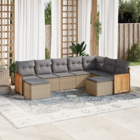 Set mit 9 Gartensofas mit beigen Kissen aus synthetischem Rattan von , Gartensets - Ref: Foro24-3228222, Preis: 605,82 €, Rab...