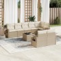 9-piece garden sofa set with beige synthetic rattan cushions by , Garden sets - Ref: Foro24-3252765, Price: 759,76 €, Discoun...