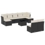 Set de sofás de jardín 10 pzas cojines ratán sintético negro de , Conjuntos de jardín - Ref: Foro24-3218276, Precio: 556,84 €...