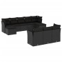 Set de sofás de jardín 10 pzas cojines ratán sintético negro de , Conjuntos de jardín - Ref: Foro24-3218325, Precio: 576,61 €...