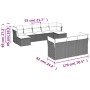 Set Gartensofas 10 Stück Kissen synthetisches Rattan schwarz von , Gartensets - Ref: Foro24-3218325, Preis: 576,61 €, Rabatt: %