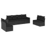 Set aus 8-teiligen Gartensofas und Kissen Kunstrattan schwarz von , Gartensets - Ref: Foro24-3218835, Preis: 449,95 €, Rabatt: %