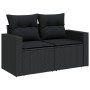 Set aus 8-teiligen Gartensofas und Kissen Kunstrattan schwarz von , Gartensets - Ref: Foro24-3218835, Preis: 449,95 €, Rabatt: %