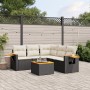 6-piece garden sofa set with black synthetic rattan cushions by , Garden sets - Ref: Foro24-3259207, Price: 389,12 €, Discoun...