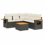 6-piece garden sofa set with black synthetic rattan cushions by , Garden sets - Ref: Foro24-3259207, Price: 389,12 €, Discoun...