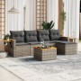 6-piece garden furniture set with gray synthetic rattan cushions by , Garden sets - Ref: Foro24-3259169, Price: 390,44 €, Dis...