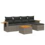 6-piece garden furniture set with gray synthetic rattan cushions by , Garden sets - Ref: Foro24-3259169, Price: 390,44 €, Dis...