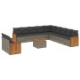 Set mit 12 Gartensofas mit Kissen synthetisches Rattangrau von , Gartensets - Ref: Foro24-3227817, Preis: 788,42 €, Rabatt: %