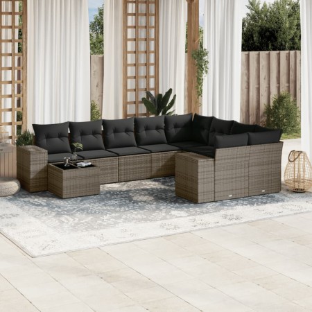 Set mit 10 Gartensofas mit Kissen synthetisches Rattangrau von , Gartensets - Ref: Foro24-3223059, Preis: 681,69 €, Rabatt: %