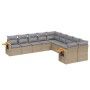 Set Gartensofas mit beigen Kissen 10 Stück synthetisches Rattan von , Gartensets - Ref: Foro24-3259595, Preis: 679,66 €, Raba...