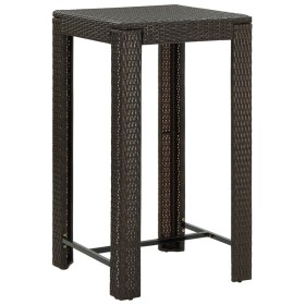 High garden table brown synthetic rattan 60.5x60.5x110.5 cm by vidaXL, Garden tables - Ref: Foro24-45870, Price: 77,72 €, Dis...