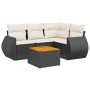 Set de muebles de jardín 5 pzas y cojines ratán sintético negro de , Conjuntos de jardín - Ref: Foro24-3224985, Precio: 356,3...