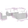 Garden furniture set 9 pieces and gray synthetic rattan cushions by , Garden sets - Ref: Foro24-3225101, Price: 669,01 €, Dis...