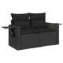 Set aus 6-teiligen Gartensofas und Kissen Kunstrattan schwarz von , Modulare Sofas für den Außenbereich - Ref: Foro24-3224564...