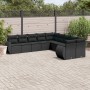 Garden sofa set 10 pieces with black synthetic rattan cushions by , Modular outdoor sofas - Ref: Foro24-3221904, Price: 634,9...