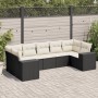 7-teiliges Garten-Esszimmerset und Kissen synthetisches Rattan schwarz von , Gartensets - Ref: Foro24-3222985, Preis: 505,79 ...