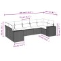 7-piece garden dining set with black synthetic rattan cushions by , Garden sets - Ref: Foro24-3222985, Price: 505,79 €, Disco...