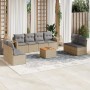 9-piece garden sofa set with beige synthetic rattan cushions by , Modular outdoor sofas - Ref: Foro24-3224526, Price: 568,59 ...