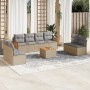 9-piece garden sofa set with beige synthetic rattan cushions by , Garden sets - Ref: Foro24-3227578, Price: 596,99 €, Discoun...