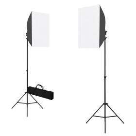 Professional studio lamps 2 pcs black steel 40x60 cm by vidaXL, Flashes and studio lighting - Ref: Foro24-190216, Price: 84,7...