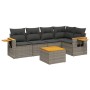 6-piece garden furniture set with gray synthetic rattan cushions by , Garden sets - Ref: Foro24-3226795, Price: 409,36 €, Dis...