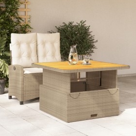 2-teiliges Garten-Esszimmer-Set mit Kissen synthetisches Rattan beige von , Gartensets - Ref: Foro24-3277415, Preis: 392,99 €...