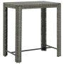 Mesa alta para jardín ratán sintético gris 100x60,5x110,5 cm de vidaXL, Mesas de jardín - Ref: Foro24-45875, Precio: 113,84 €...