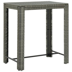 Hochtisch für den Garten, synthetisches Rattan, grau, 100 x 60,5 x 110,5 cm von vidaXL, Gartentische - Ref: Foro24-45875, Pre...