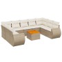 Garden sofa set with beige cushions, 10 pieces, made of synthetic rattan. by , Garden sets - Ref: Foro24-3225148, Price: 802,...