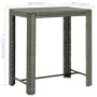 Hochtisch für den Garten, synthetisches Rattan, grau, 100 x 60,5 x 110,5 cm von vidaXL, Gartentische - Ref: Foro24-45875, Pre...