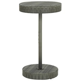 Mesa de jardín de ratán sintético gris 60,5x106 cm de vidaXL, Mesas de jardín - Ref: Foro24-45857, Precio: 92,99 €, Descuento: %