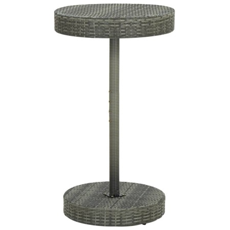 Mesa de jardín de ratán sintético gris 60,5x106 cm de vidaXL, Mesas de jardín - Ref: Foro24-45857, Precio: 92,77 €, Descuento: %