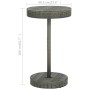 Mesa de jardín de ratán sintético gris 60,5x106 cm de vidaXL, Mesas de jardín - Ref: Foro24-45857, Precio: 92,77 €, Descuento: %