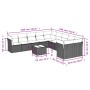 Garden sofa set 11 pieces and black synthetic rattan cushions by , Garden sets - Ref: Foro24-3250085, Price: 616,27 €, Discou...