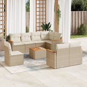 9-piece garden sofa set with beige synthetic rattan cushions by , Garden sets - Ref: Foro24-3258572, Price: 678,99 €, Discoun...