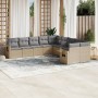 Garden sofa set with beige cushions, 10 pieces, made of synthetic rattan. by , Garden sets - Ref: Foro24-3253046, Price: 703,...