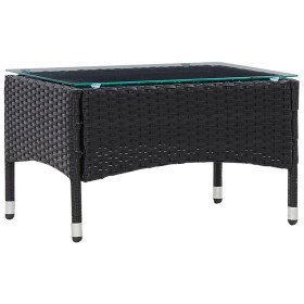 Mesa de centro de ratán sintético negro 60x40x36 cm de vidaXL, Mesas de jardín - Ref: Foro24-45907, Precio: 66,99 €, Descuent...