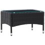 Mesa de centro de ratán sintético negro 60x40x36 cm de vidaXL, Mesas de jardín - Ref: Foro24-45907, Precio: 70,39 €, Descuent...