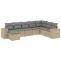 Garden sofa set with beige cushions, 8 pieces, PE rattan. by , Garden sets - Ref: Foro24-3222958, Price: 552,47 €, Discount: %