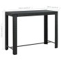 Black synthetic rattan high garden table 140.5x60.5x110.5 cm by vidaXL, Garden tables - Ref: Foro24-45877, Price: 160,33 €, D...