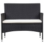 Garden furniture and cushions set 5 pieces black synthetic rattan by vidaXL, Garden sets - Ref: Foro24-45893, Price: 241,99 €...