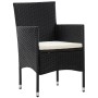 Garden furniture and cushions set 5 pieces black synthetic rattan by vidaXL, Garden sets - Ref: Foro24-45893, Price: 241,99 €...